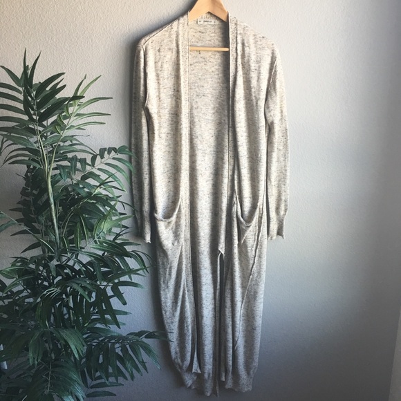 Zara Sweaters - Zara long ivory cream cardigan size small